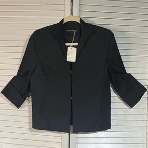 NWT Women’s black Donna Degnan size 4 jacket/crop w/ eyelet closures